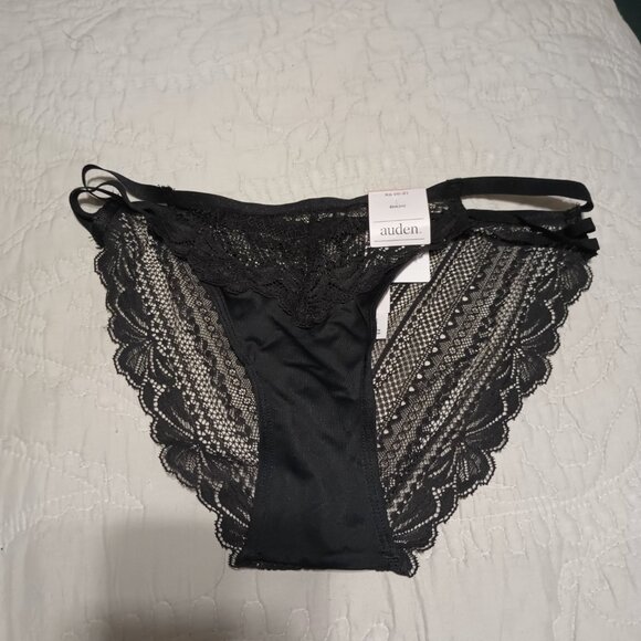 NEW Women's Strappy Lace and Micro Bikini Underwear - Auden™ Black XS - Picture 3 of 5